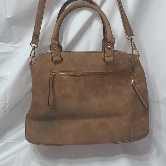Zex Tan Faux Leather Hobo with woven pattern design. - Picture 3 of 8